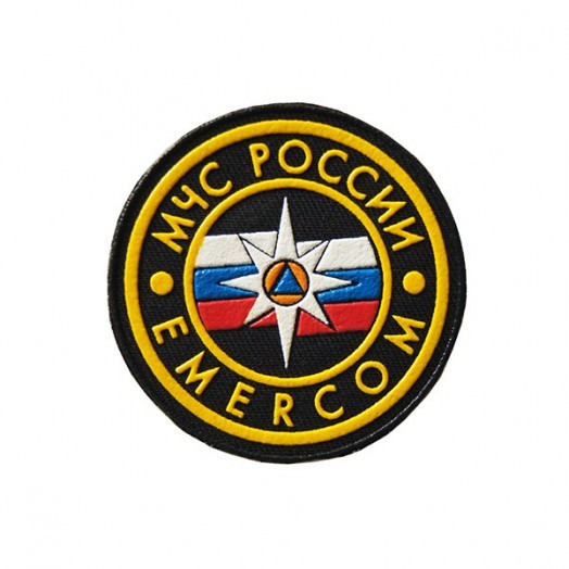 Нашивка на рукав «МЧС России Emercom» Нашивка на рукав «МЧС России Emercom»